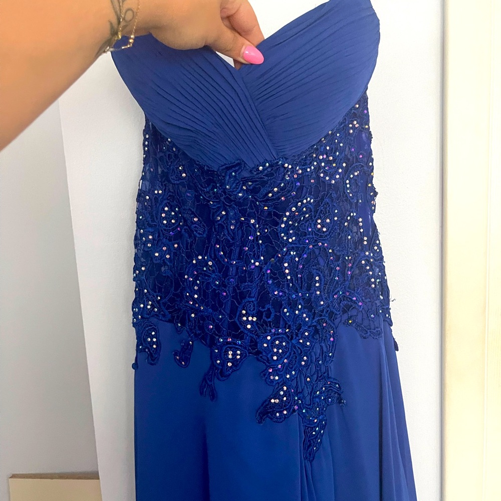 Blue Corset Evening Gown